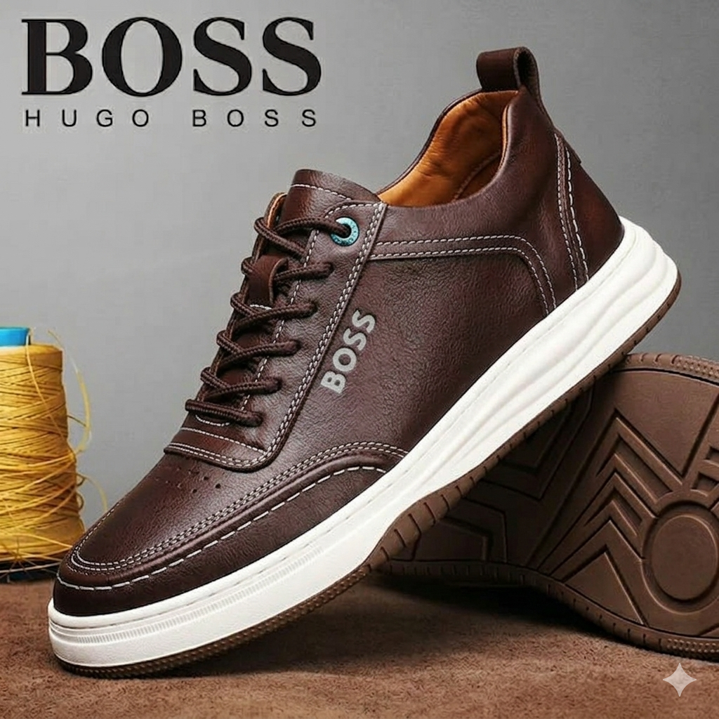 Classic Leather Smart-Casual Sneakers-2026